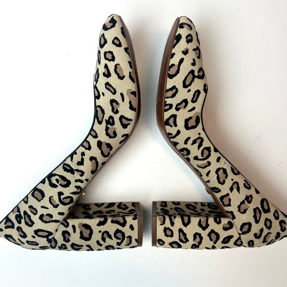Linea Paolo Brooke Block Heel Leopard Cheetah Pumps Animal Print Heels Sz 10.5 - Picture 6 of 9